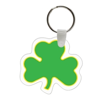 Soft Vinyl Shamrock Key Chains | Custom Full Color Key Tags | USA Made Promotional Gifts