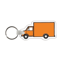 Soft Vinyl Box Truck Key Chain 3"x1.62" - Full Color | USA Made