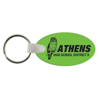 Custom Soft Vinyl Oval Key Chains â€“ 2.25" x 1.25" | Full Color USA Made