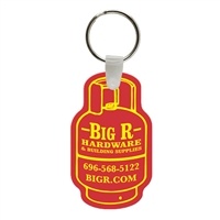 Soft Vinyl Propane Tank Key Chains | Custom Full Color Key Tags | USA Made & Union Printed