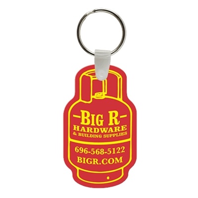 Soft Vinyl Propane Tank Key Chains | Custom Full Color Key Tags | USA Made & Union Printed