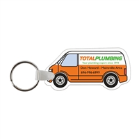 Soft Vinyl Van Key Chains | Custom Full Color Promotional Key Chains | USA Made