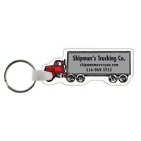 Soft Vinyl Semi Truck Key Chains | Custom Full Color Key Tags | USA Made Promotional Products