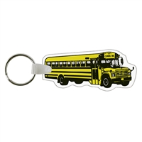 Soft Vinyl School Bus Key Chains | Custom Full Color Key Tags | USA Made Promotional Products