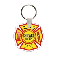 Custom Soft Vinyl Maltese Cross Key Chains â€“ Full Color | USA Made Promotional Tags