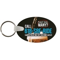 Soft Vinyl Oval Key Chains â€“ 2.25" x 1.64" | Custom Full Color USA Made