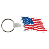 American Flag Keychains | Custom Soft Vinyl, Full Color, USA Made & Union Printed