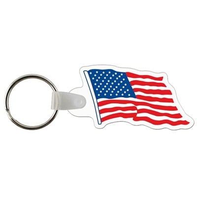 American Flag Keychains | Custom Soft Vinyl, Full Color, USA Made & Union Printed