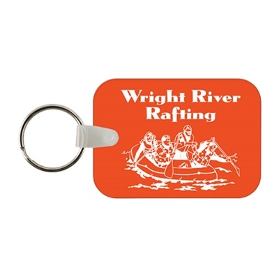 Soft Vinyl Rectangle Key Chains w/Tab 1.89" x 2.66" | Custom Full Color Key Tags | USA Made