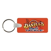 Soft Vinyl Rectangle Key Chains 2.5" x 1.25" | Full Color Custom Key Tags | USA Made
