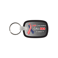 Soft Vinyl Rounded Rectangle Key Chains - Full Color