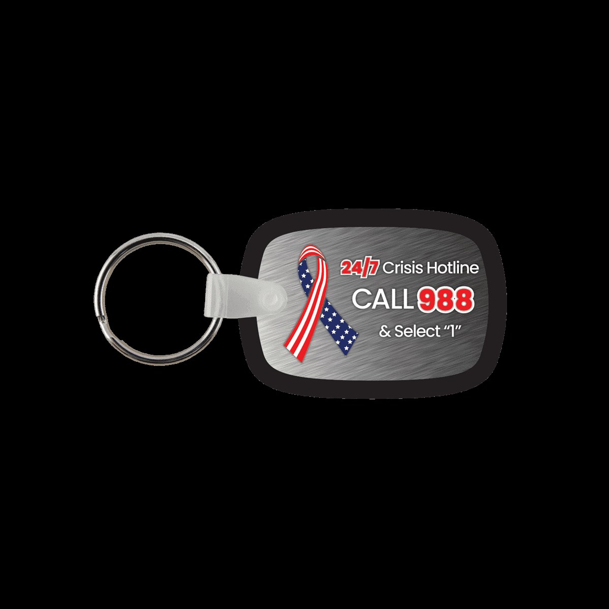 Soft Vinyl Rounded Rectangle Key Chains - Full Color