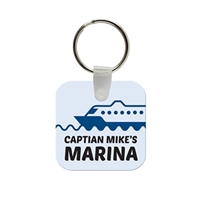 Soft Vinyl Square Key Chains w/Tab 1.72" x 1.72" | Custom Full Color Key Tags | USA Made