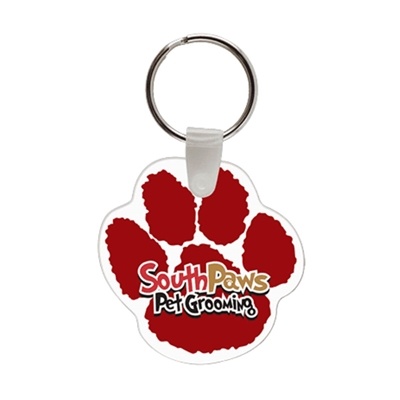 Soft Vinyl Paw Key Chains | Full Color Custom Pet Key Tags | USA Made Promotional Items