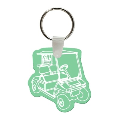 Custom Soft Vinyl Golf Cart Key Chains â€“ 2.29" x 1.5" | Full Color Imprint USA Made
