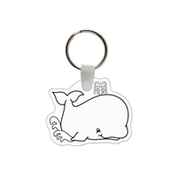 Custom Whale Keychains | Soft Vinyl, Full Color, USA Made Promotional Key Tags