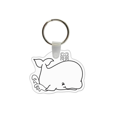 Custom Whale Keychains | Soft Vinyl, Full Color, USA Made Promotional Key Tags