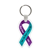 Soft Vinyl Awareness Ribbon Key Chains | Full Color Custom Promotional Key Tags