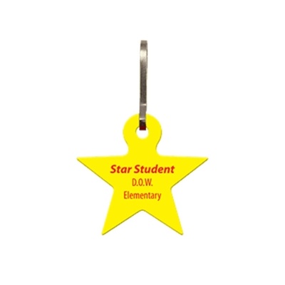 Vinyl Zipper Pull â€“ Star Shape | Custom Full Color USA Made
