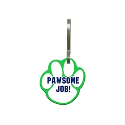 Vinyl Zipper Pull â€“ Paw Shape | Custom Full Color USA Made