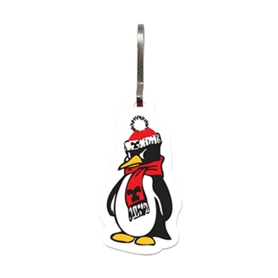 Vinyl Zipper Pull â€“ Penguin Shape | Custom Full Color USA Made