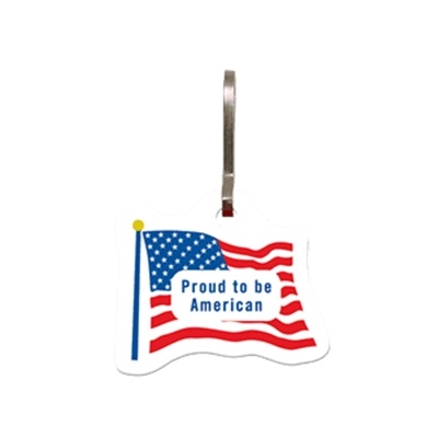 Vinyl Zipper Pull â€“ Flag Shape | Custom Full Color USA Made