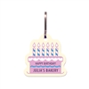 Vinyl Zipper Pull | Birthday Cake Shape, Full Color Custom Design