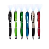 Basset Light Pen with Stylus | Custom Pen with LED Light and Grip