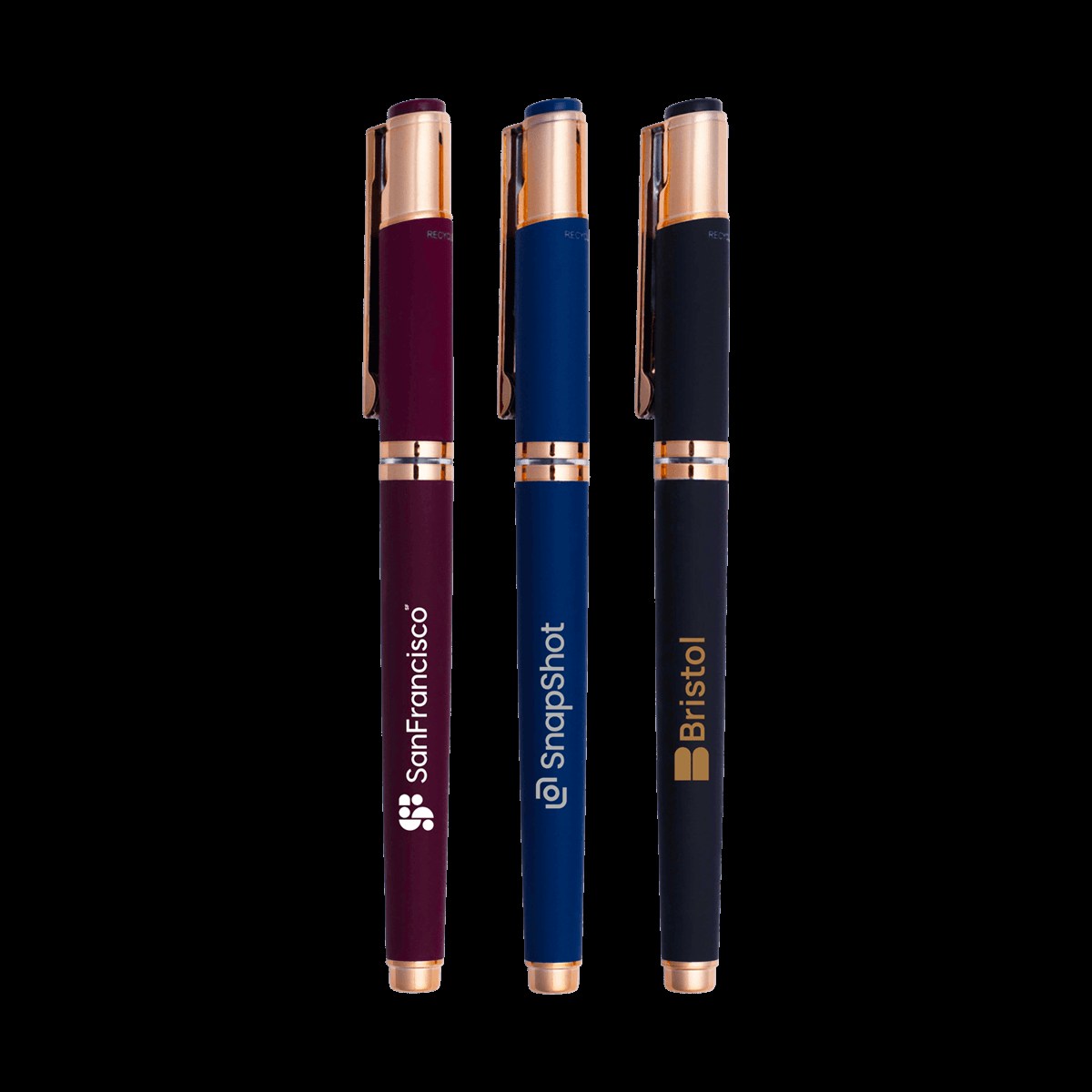 Satin Soft Touch Earl Gel Pen in Rose Gold - Full Color