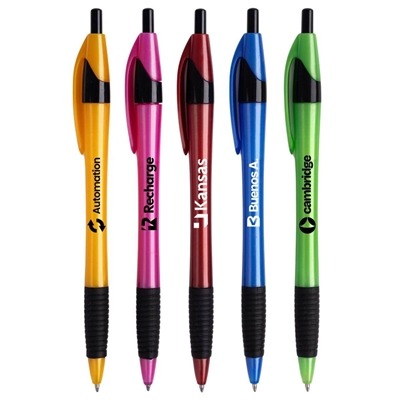 Gripped Slimster Curved Retractable Pen - Stylish and Functional