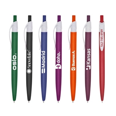 Custom Full Color Oak II Click Pens | Promotional Pens | Branded Click Action Pens
