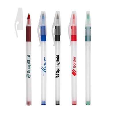 Custom Silk Screen Grip Stick Pens | Promotional Pens | Comfortable Branded Pens