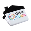 House Shaped Clip Magnet - Full Color Customization, White with Black Accents