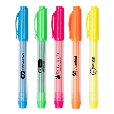 Neon Translucent Highlighter with Clip Cap | Custom Highlighter & Safe Ink