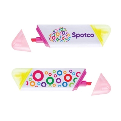 2-Sided Highlighter | Full Color Custom Highlighter with Yellow & Pink Tips