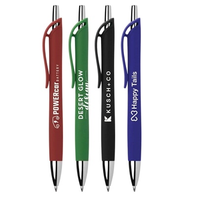 Barcelona Softy Click Action Pen - Custom Promotional Pen with Logo