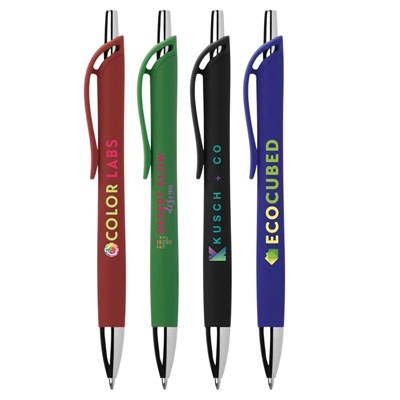 Barcelona Softy Pen | Full Color Ink Jet Custom Imprint, Rubberized & Comfortable
