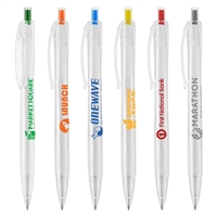 Aqua Clear RPET Recycled Plastic Pen | Sustainable Custom Ballpoint Pen