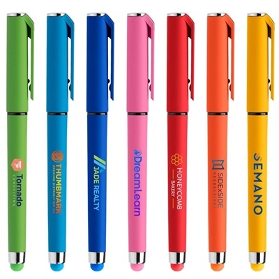 Islander Softy Brights Gel Pen with Stylus | Vibrant & Full-Color Custom Imprint