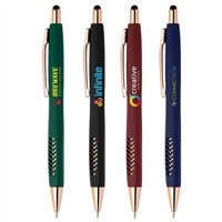 Avalon Softy Rose Gold Stylus Pen | Full Color Ink Jet Imprint | Comfortable & Stylish