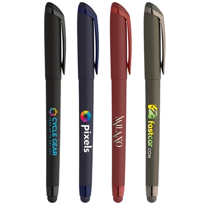 Gazelle Gel Softy Monochrome Pen | Comfortable & Full Color Custom Imprint with Stylus