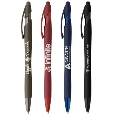 La Jolla Softy Monochrome Classic Pen with Stylus | Custom Touchscreen Pen
