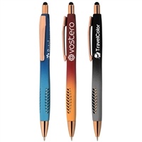 Avalon Ombre Softy Rose Gold Pen with Stylus | Customizable Promotional Pen