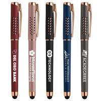 Hollywood Rose Gold Gel Pen with Stylus | Custom Silk Screen Imprint