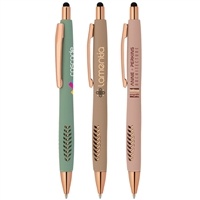Avalon Softy Rose Gold Designer Pen with Stylus | Full Color Imprinting & Customization