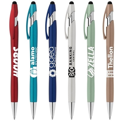 La Jolla Recycled Pen with Stylus & Anti-Fraud Ink | Eco-Friendly Custom Pen with Custom Silkscreen