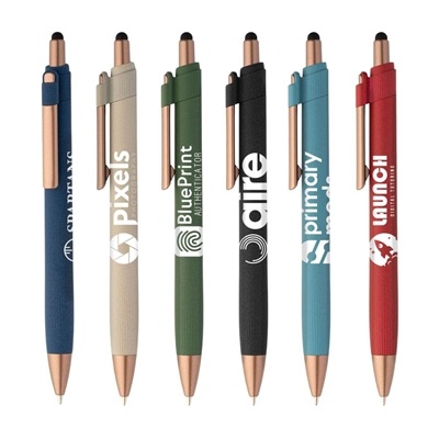 York Recycled Stylus Pen | Bronze Trim | Custom Silk Screen Pens