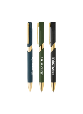 Aurelia Recycled Plastic Gold Trim Pen â€“ Pad Print | Premium Promotional Pen