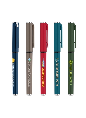 Islander Recycled Plastic Monochrome Gel Pen | Custom Eco-Friendly Promotional Pen