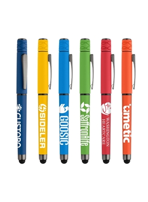 Tavi Recycled Plastic Fidget Spinner Stylus Gel Pen â€“ Silk Screen | Eco-Friendly Multifunctional Pen